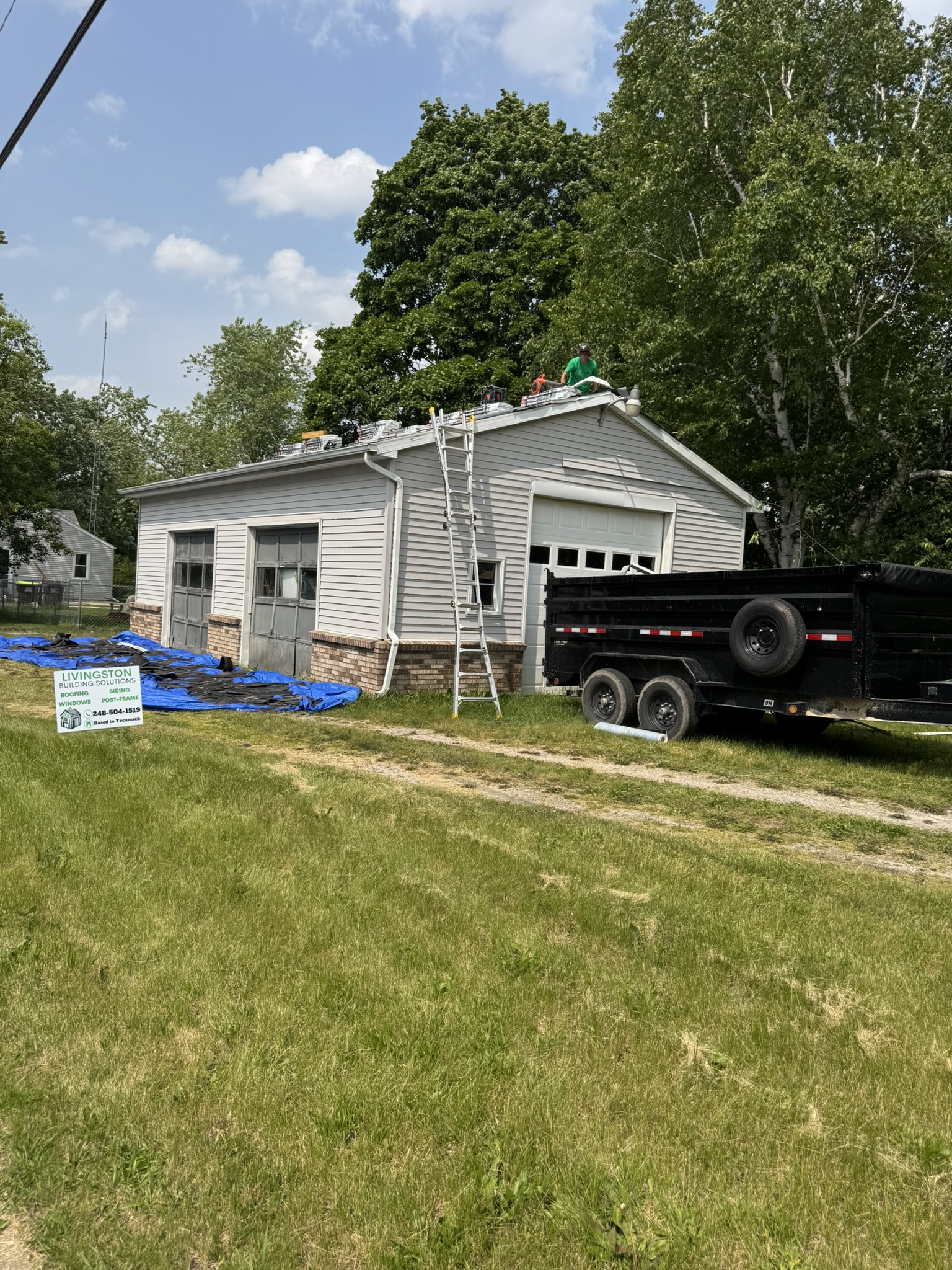 Garage construction project in Tecumseh, MI